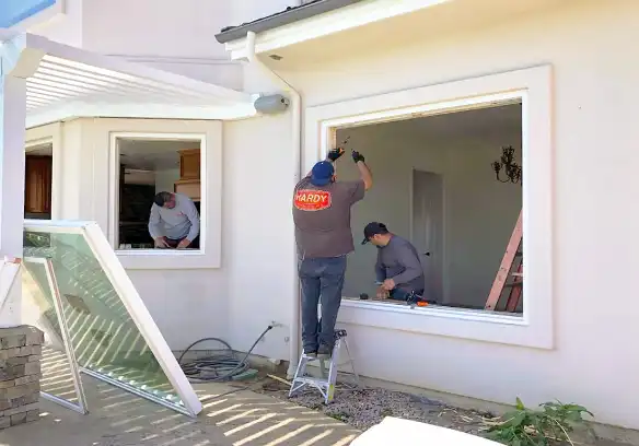 the process of installing windows in a house
