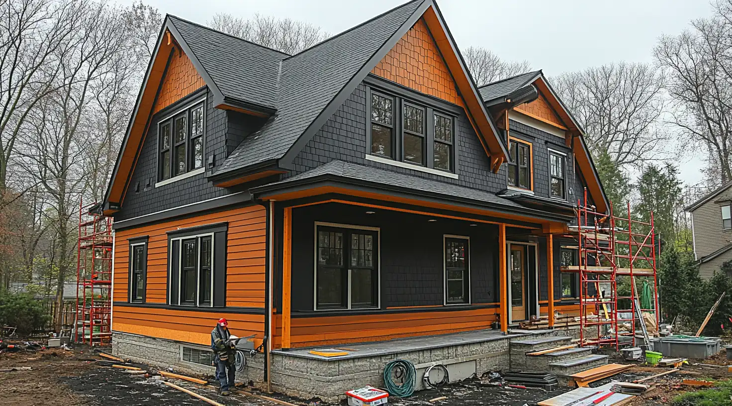 style realistic photo of a dramatic siding