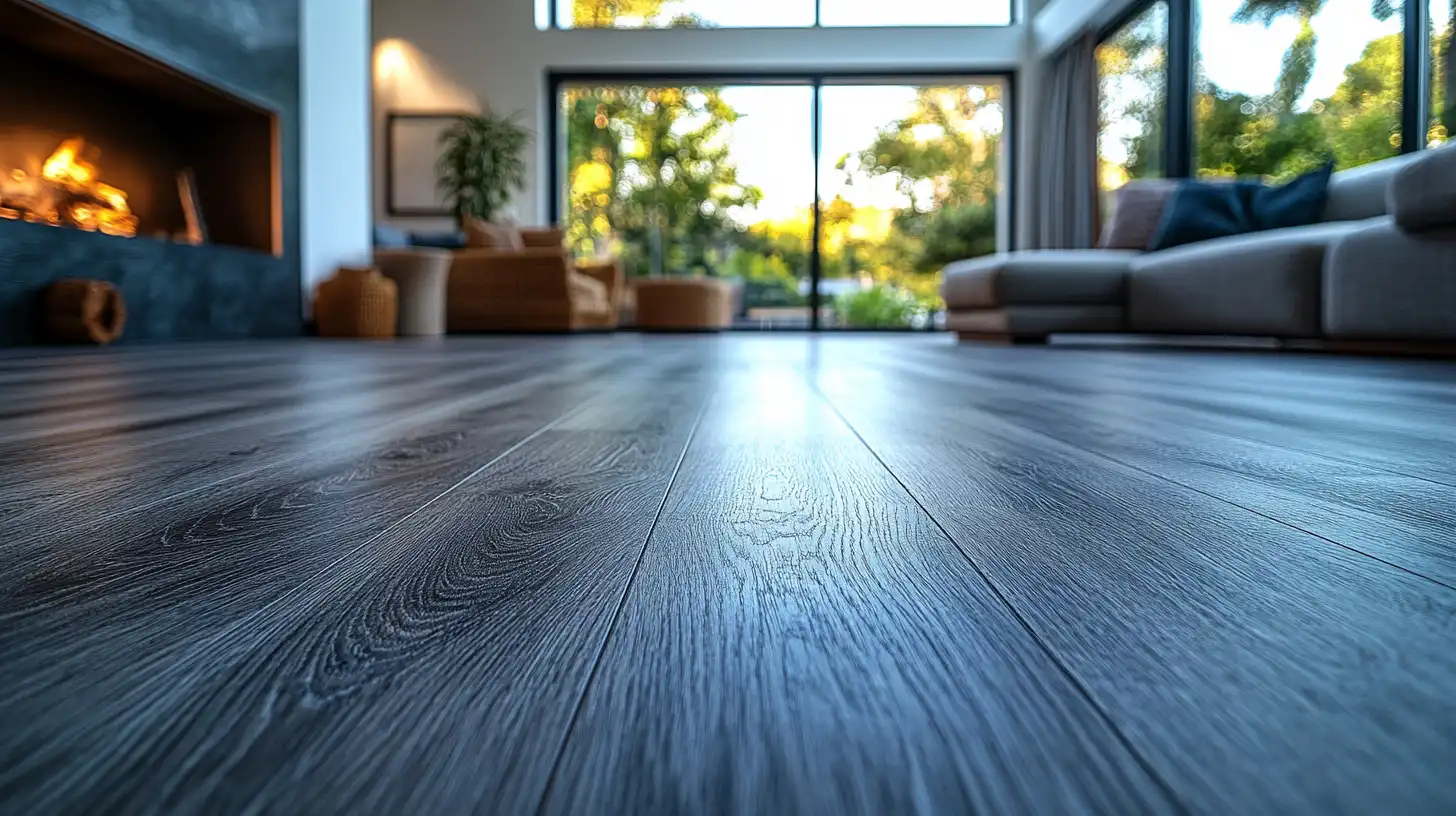Grey wood or vinil floor
