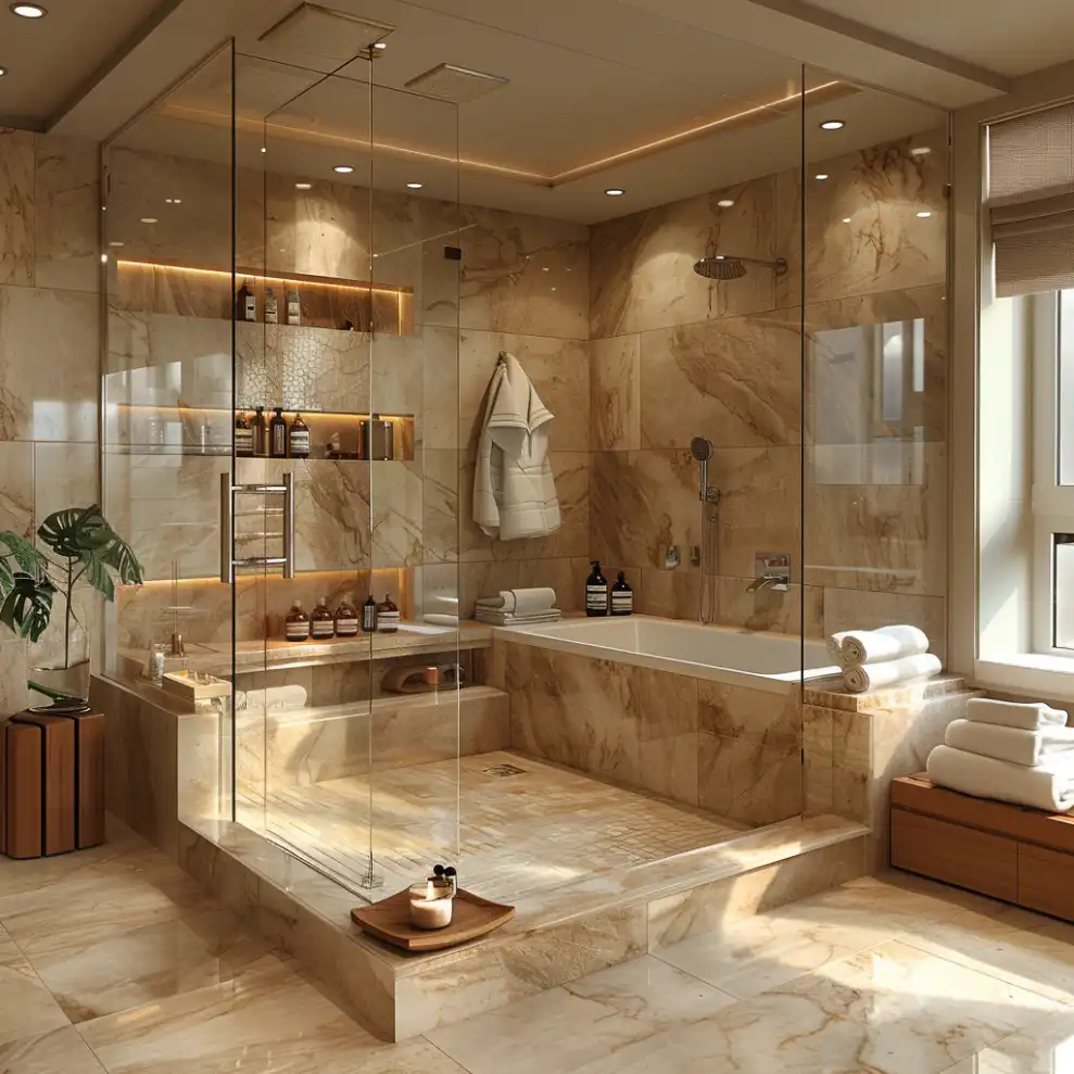 a luxurious remodeled bathroom