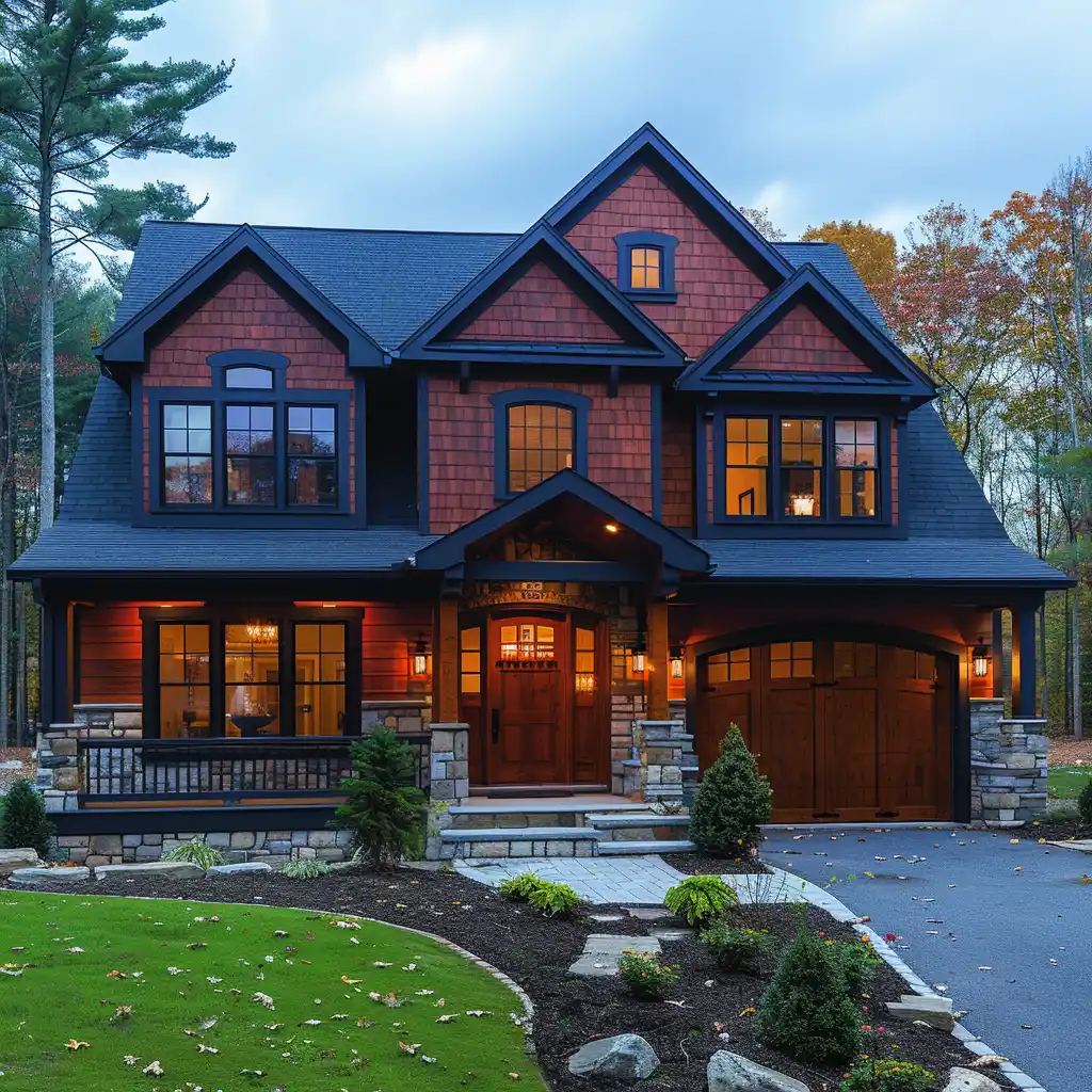 beautiful siding on the house