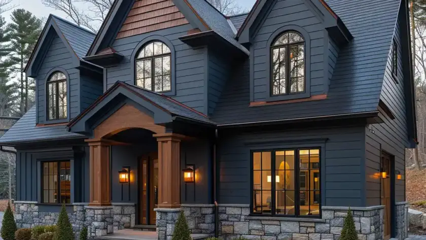 beautiful view of a house covered with siding