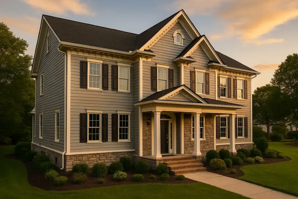 Elegant Colonial Home simple compose